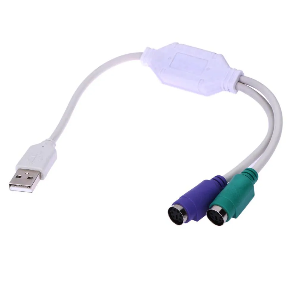 31 cm USB PS2 PS/2 Myš, Klávesnica Converter Kábel Kábel Drôt Line Adaptér Podpora Dvoch PS2 Klávesnice alebo Dva PS2 Myš