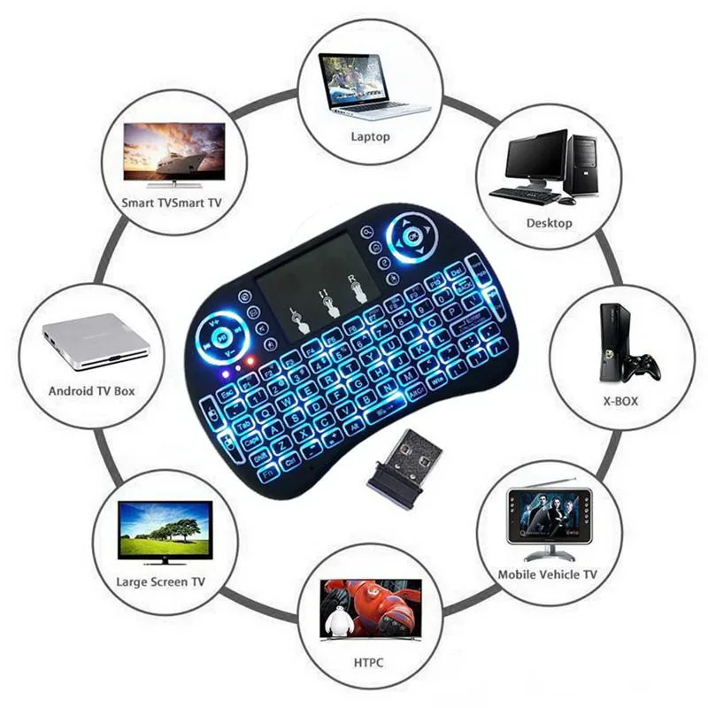 3ks/veľa i8 Air Mouse Mini Bezdrôtová Klávesnica Univerzálneho Inteligentného Diaľkového Ovládania Podsvietená pre Android TV BOX X96 T95 PC, PS3 Gamepad