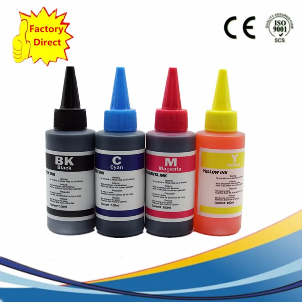 4x100ML/Color Premium Náplň Dye Ink Kit Pre Epson NX300 NX305 NX400 NX415 NX510 NX515 pracovnej Sily 310 315 500 600 610 615 1100 30