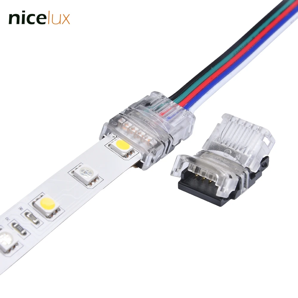5 ks 5 Pin LED Pásy Drôtu Konektor pre 12 mm 5050 RGBW RGBY IP20 Non-vodotesný LED Pás na Drôt Pripojenia