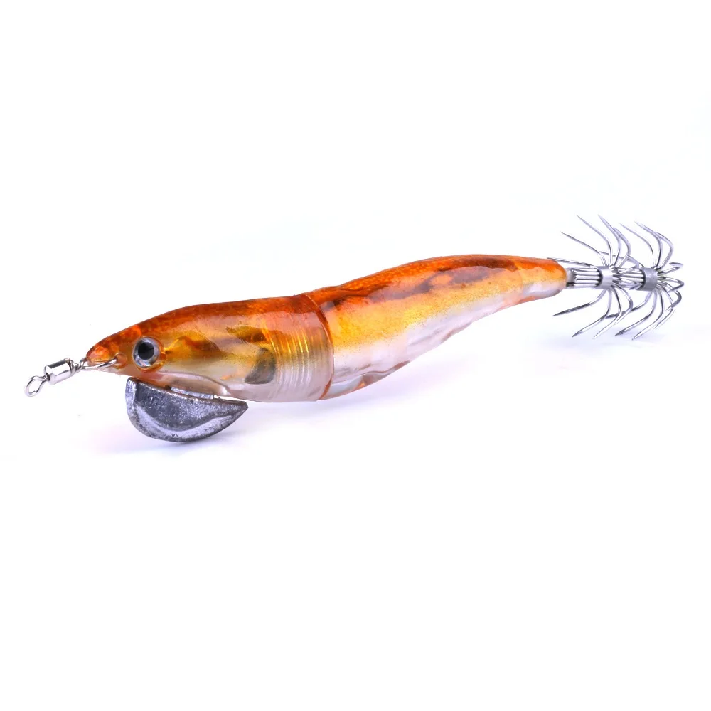 5 ks Nové Svetelné Squid Prípravok Háčik Nočný Rybolov Dreva Krevety Lákať 12.8 cm 18.4 g Light Swimbait Pesca Rybárske Náčinie