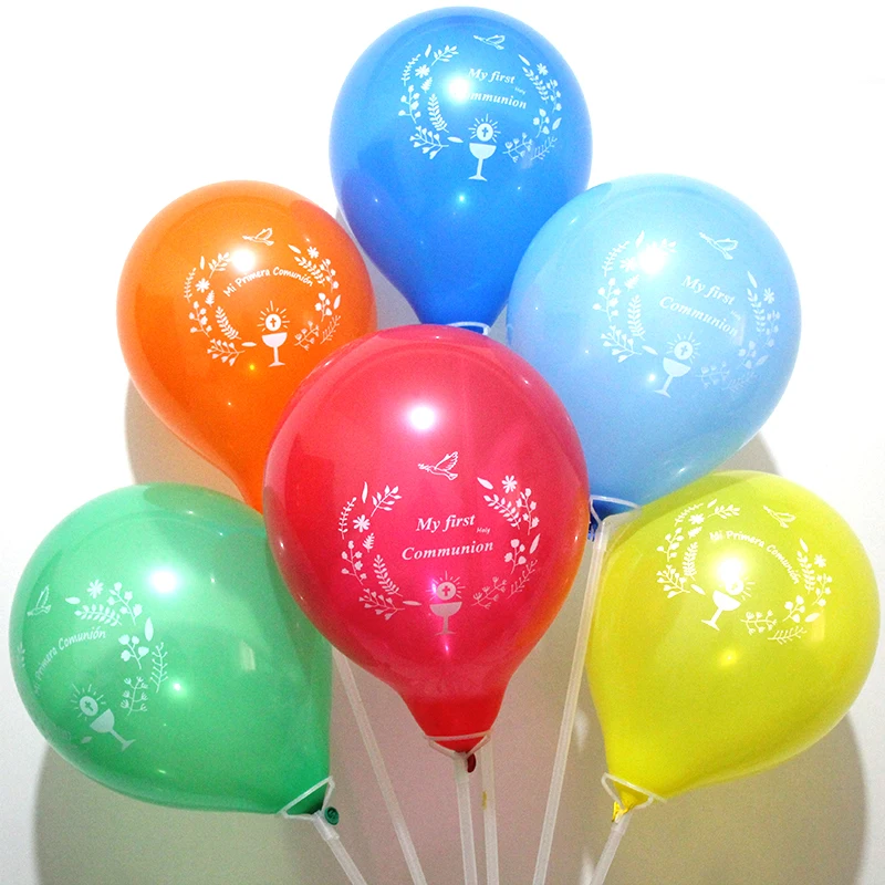 50pcs na Prvé sväté prijímanie party Témy, dekorácie Balóny,Mi Primera Comunion balóny,Farebné Latex Hélium Balóniky
