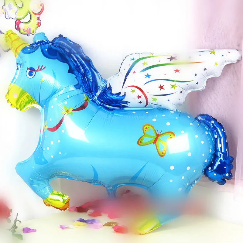 50pcs/veľa Veľké Veľkosti Jednorožec Balón Pegasus Kôň Fóliové Balóniky Dieťa Narodeniny, Svadobné Party dodávateľa Dekorácie hélium globos