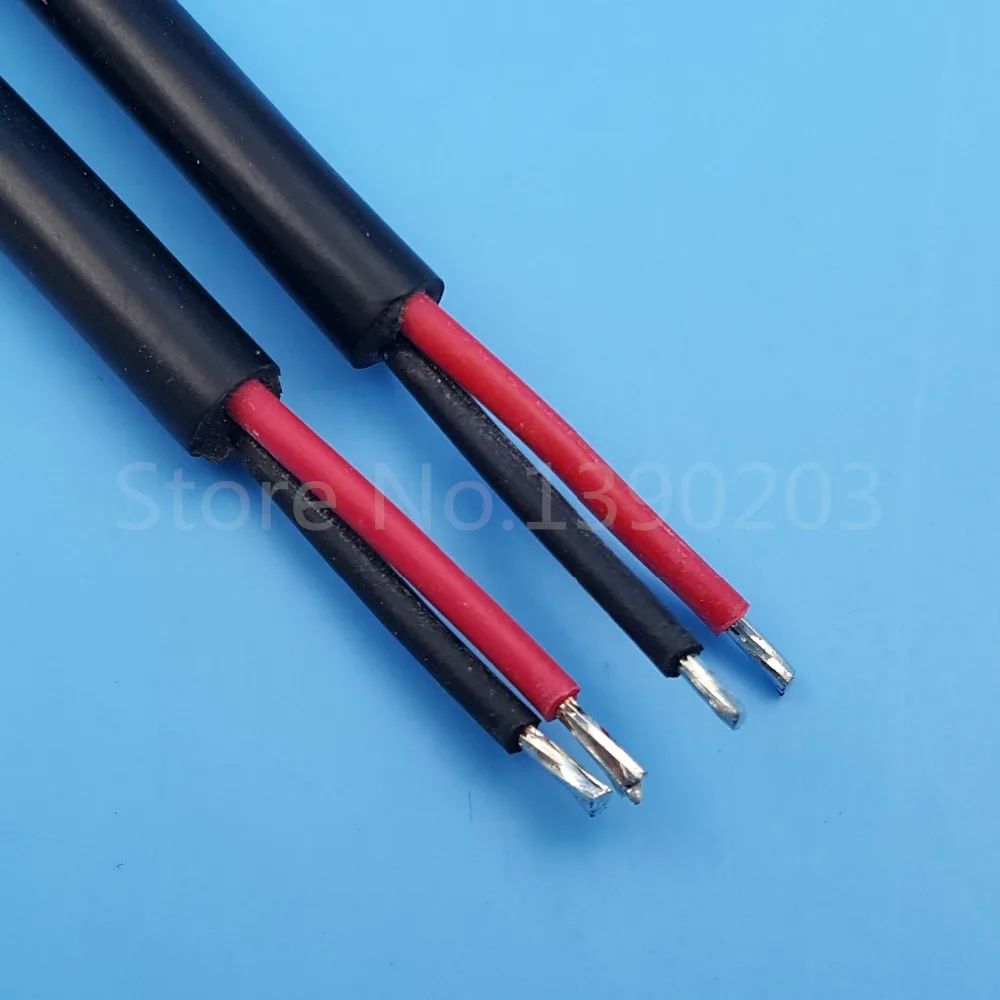5Pairs Black Nepremokavé 2Pin 18AWG/0,75 mm 20 cm Kábel, Drôt Konektor Pre LED Pásky OD 6mm