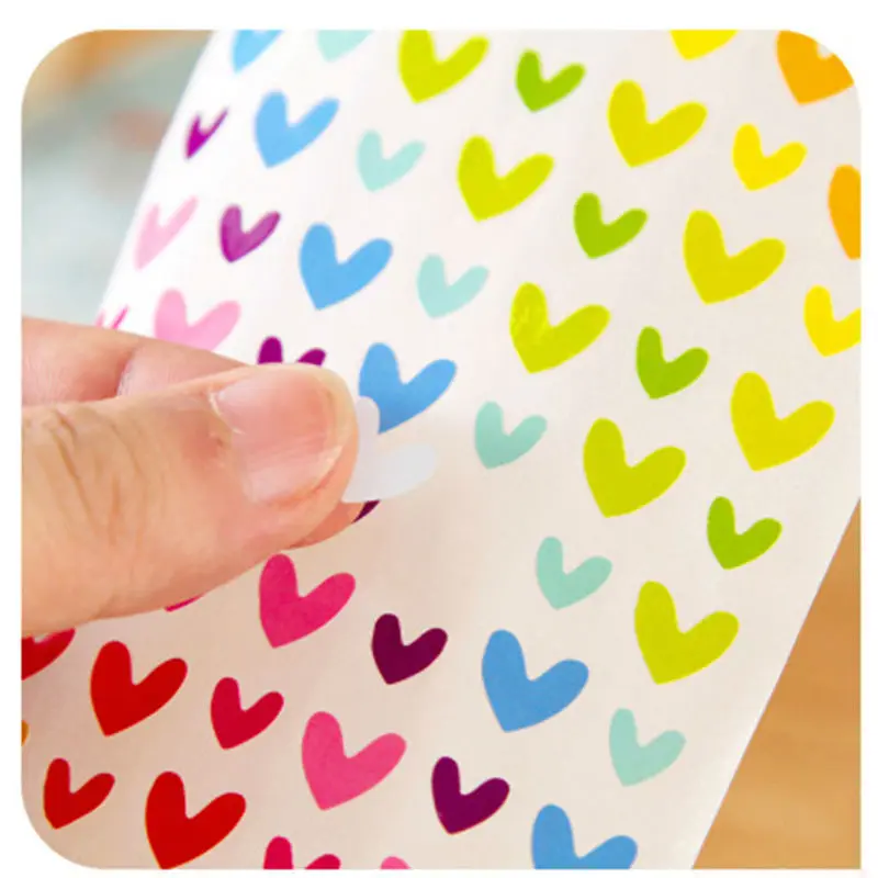 6pcs/veľa Zafarbené Láska Srdce Star Papierové Nálepky Diy Dekorácie-Nálepky Denník Kawaii Papiernictvo Nálepky po Nej