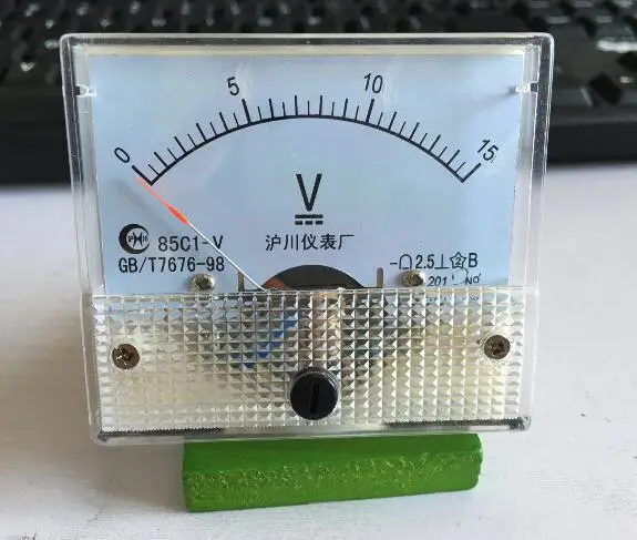 85C1 DC 0-15V ukazovateľ typ dc voltmeter merač napätia mechanické hlavičky