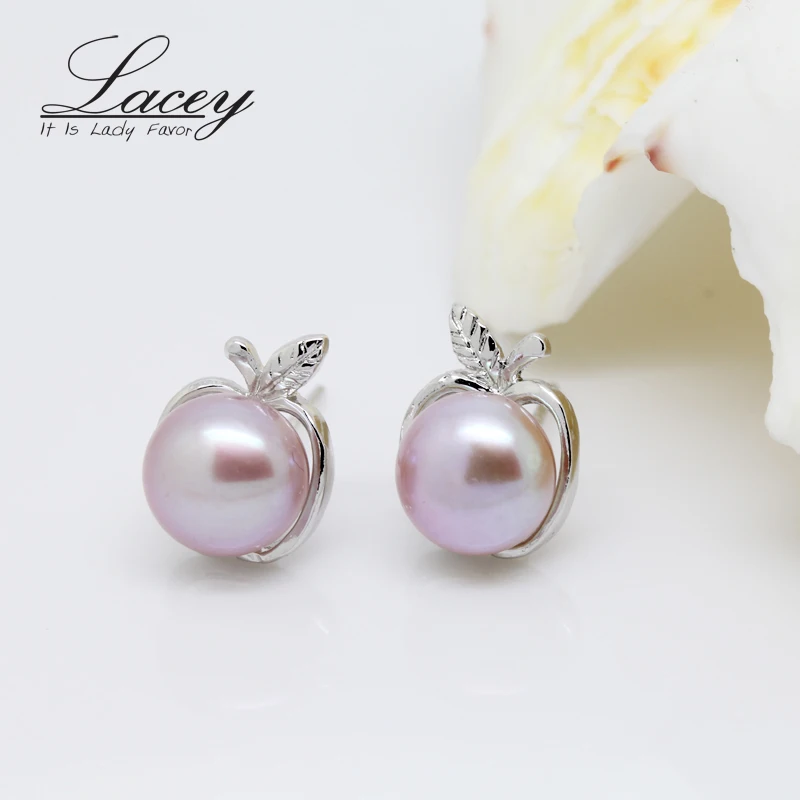 925 sterling silver stud náušnice perly pre ženy sladkovodné pearl náušnice,reálne pink white pearl náušnice šperky wift darček