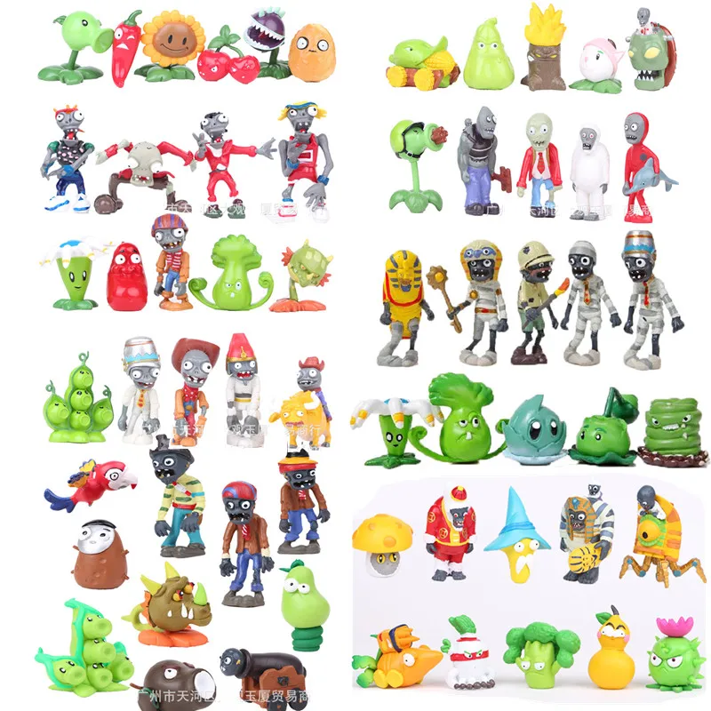 Anime 10PCS/set Rastliny vs Zombie PVZ Chomper Pláži Rôzne 8 Modely, Akčné Figúrky bábika kolekcie model hračka