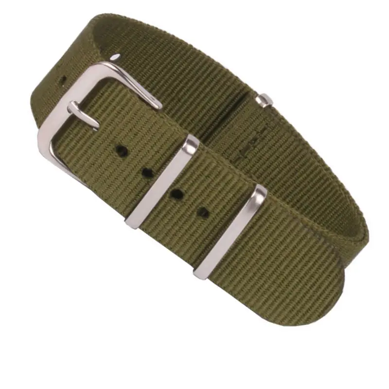 Armáda Vojenské Nato Vintage Retro Nylon Sledovať 22 mm Zelená Textílie Tkané Watchbands Popruh Kapela Pracky Pásu 12mm-24mm Príslušenstvo