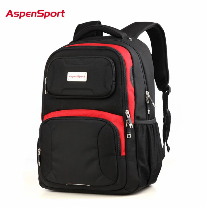 AspenSport 2018 Nepremokavé Veľkú Kapacitu 17Inch Laptop Taška Muž Batoh Taška Čierny Batoh pre Ženy, Školské Tašky Mochila Mascul