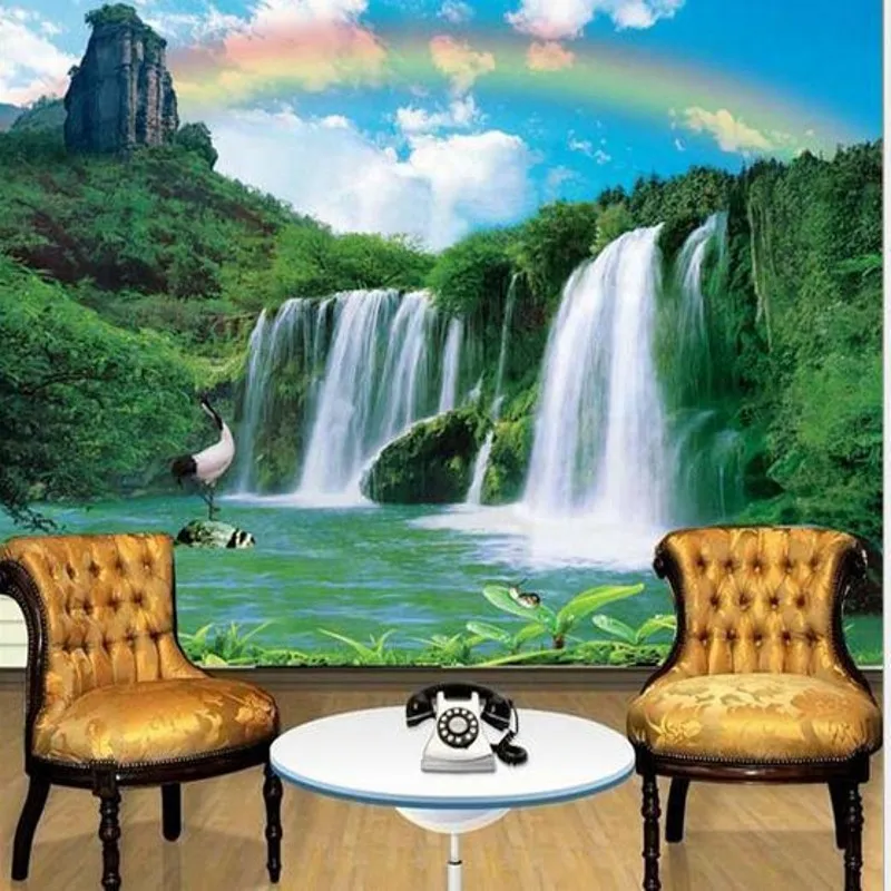 Beibehang obývacia izba gauč stereoskopické 3D TV nástennú maľbu, tapety pozadia zelená tapeta abstraktných de parede foto tapety