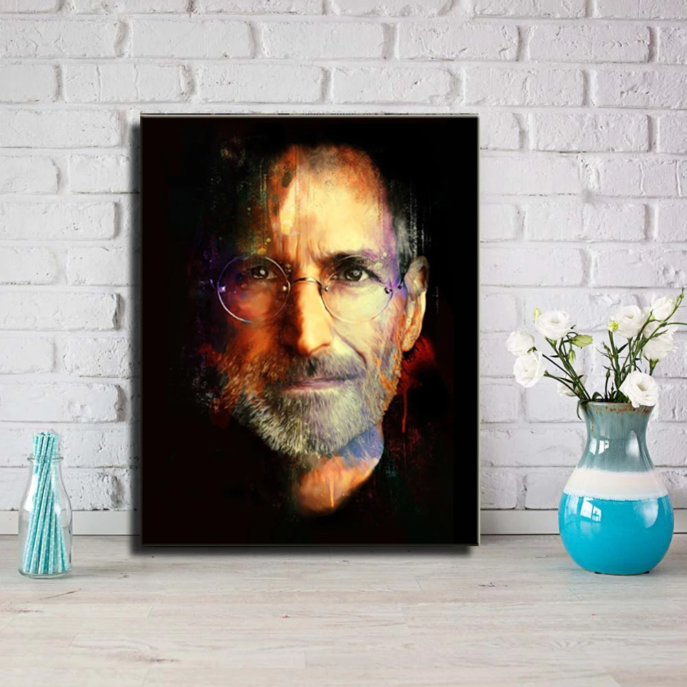 Bez Rámu Steve Jobs Skvelý Človek, Plátno Art Print Maľovanie Plagátu Wall Art Obrázok Na Pamiatku Študovňa Domáce Dekorácie L831