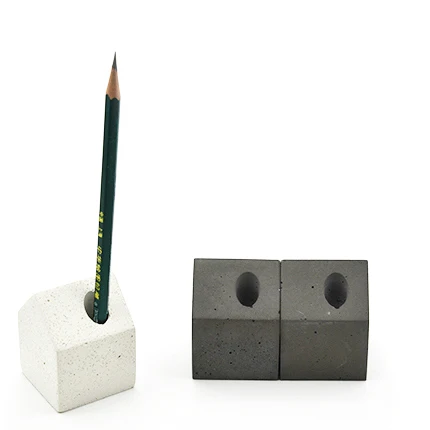 Cementového betónu geometrie silikónové formy Bahno, kreatívne pero, držiak na pero paperweight malý dom darček