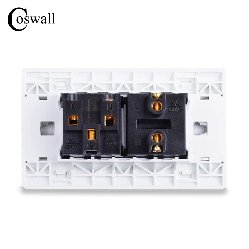 COSWALL Universal Plug Jednoduchý Štýl Stenu Elektrické Zásuvky Multi-function 5 Diera Zásuvky S Dieťaťom Ochranné Dvere