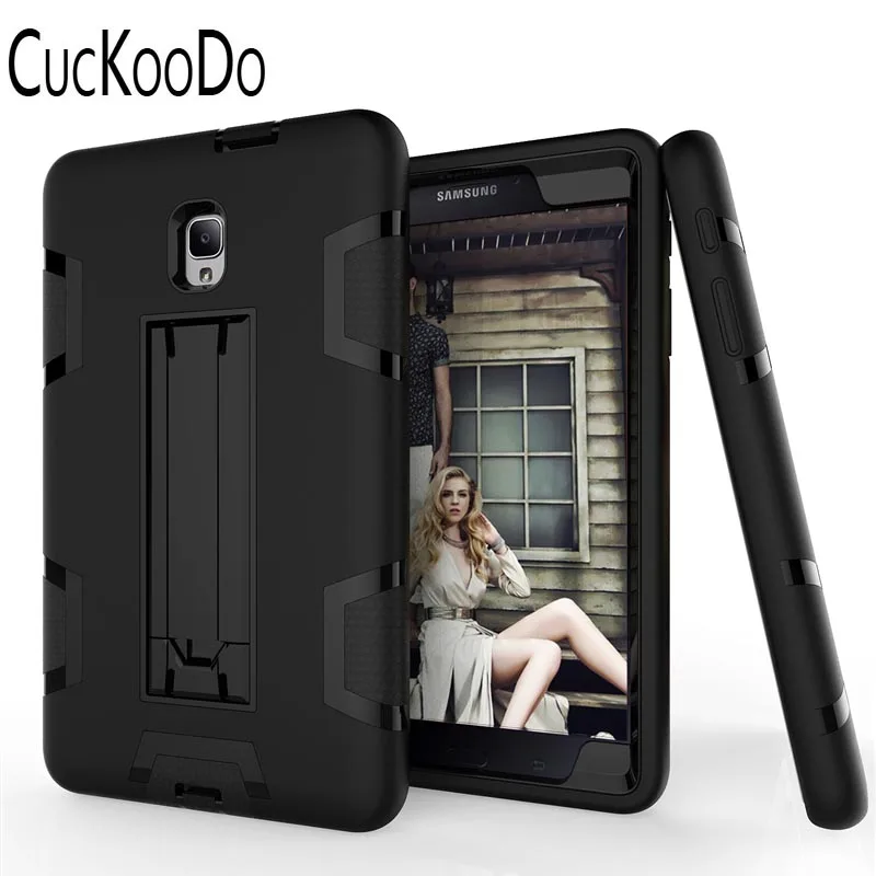 CucKooDo Hybrid Robustný Ťažkých Pevného Späť Prípade Kryt s Stojan pre Samsung Galaxy Tab 8.0-2017 SM-T380/T385