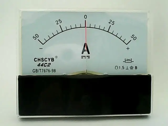 DC -50A-0-50A +-50A -10A -20A -30A -100A -150A -500A Analógový Ammeter Panel AMP Aktuálne Meter Rozchod 44C2 Amperimetro Amperemeter