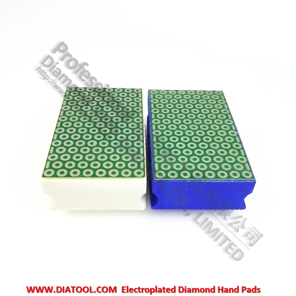 DIATOOL 2ks ( #600+#800) elektrolyticky pokrývajú Diamond Strane Panela 90X55MM Ručné Leštenie Pad Pena-cúval Brúsenie Blok