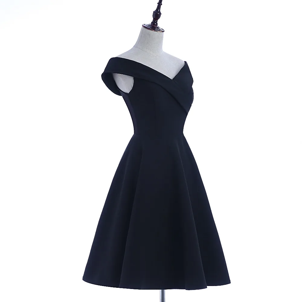 DongCMY WT1030 Black Prom šaty 2018 nový príchod móda krátkych Party Šaty