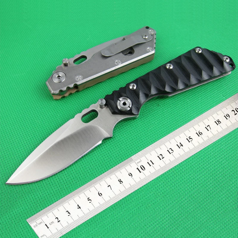 Doprava zadarmo Nový štýl skladací nôž camping nástroj camping prežitie ostrým nožom G10 rukoväte Dva druhy farieb