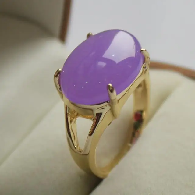 Doprava zdarma elegantné šperky! lady obľúbené 18KGP fialová kamenný kruh (7,8,9#)