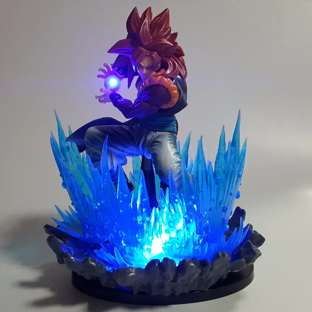 Dragon Ball Z Akcie Obrázok Son Goku Super Saiyan 4 Power Účinok Rock Base DIY LED svetlo Nastaviť DBZ Gogeta Goku Vegeta Model DIY189