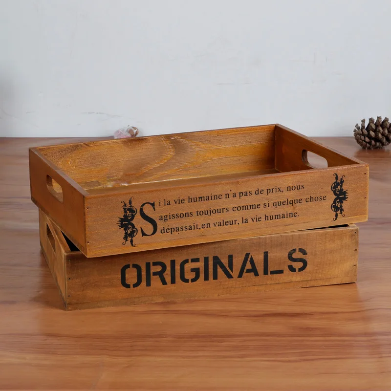 Drevená Skrinka Na Odkladanie Vecí Dreva Zásobník Truhly Vintage Retro Drevených Krabíc Na Šperky Prípade Starožitné Trinket Kozmetické Úložný Box