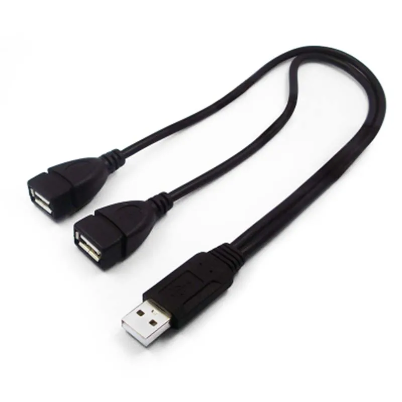 Dvojité Predĺženie USB A-Male Na 2-Žena Y Kábel Napájací Adaptér Splitter USB2.0 Mužskej 2Dual USB Female Jack Y Splitter Hub