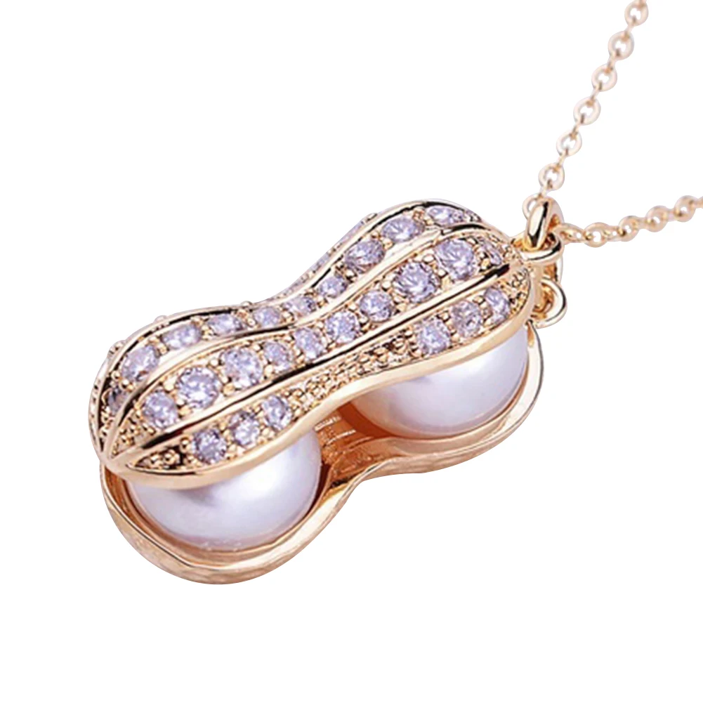 Dámske Módne Šperky Imitácia Perly Clavicle Reťazca Arašidové Náhrdelník s Príveskom