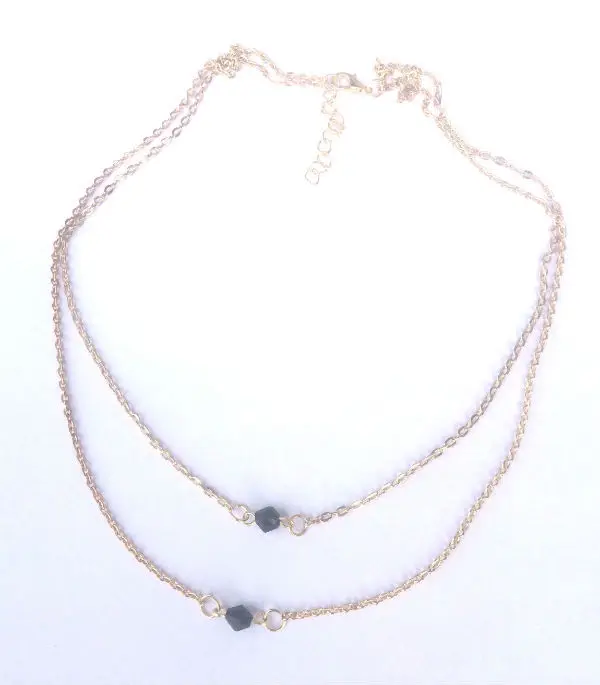 Európske a Americké obchodné extrémnej jednoduchosti dvojité krátke black crystal náhrdelník šperky pre ženy doprava zadarmo
