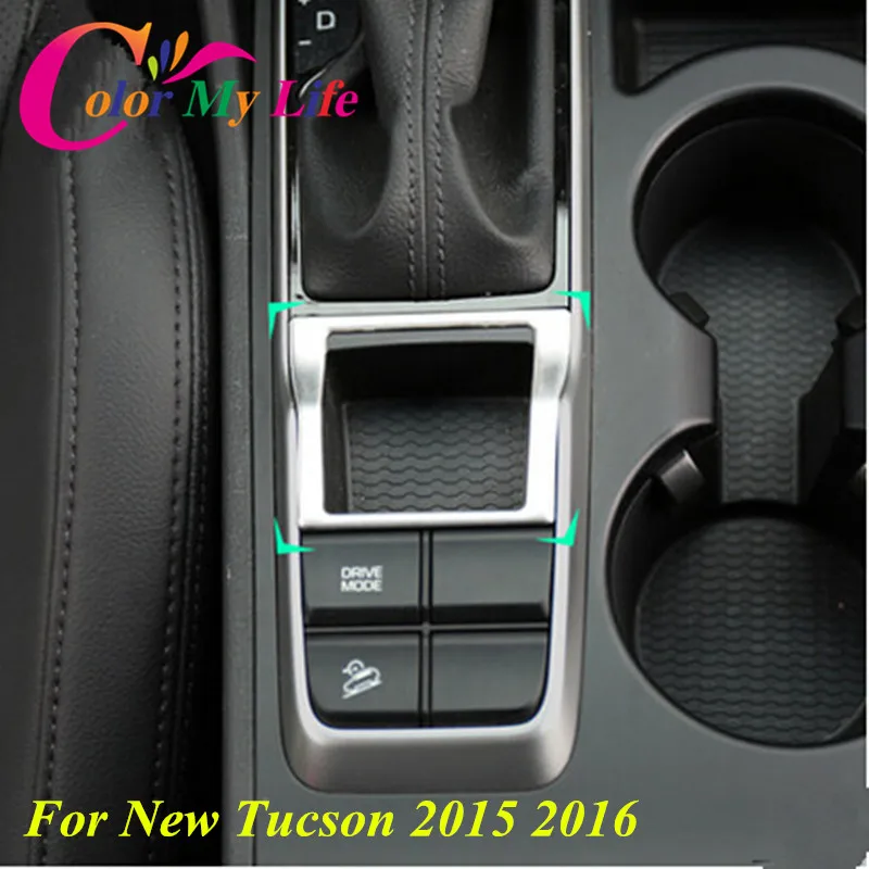 Farby Môjho Života Nehrdzavejúcej Ocele Ručnej Brzdy Dekorácie Výbava Shift Pedál Kryt Vody Pohár Nálepky Na Hyundai Tucson 2016 2017