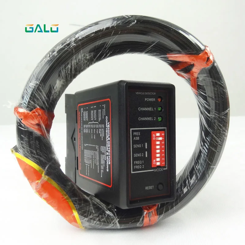GALO dvojitý Kanál Slučky Detektor, Indukčné Slučky pre Bezpečnosť Vozidla Detekčné Systémy s 100m slučky kábla 0,75 mm