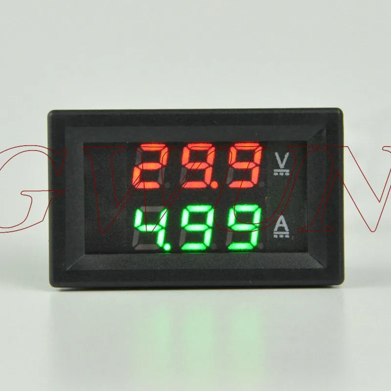GWUNW BY32A 0-100V 0-5A DC Digital Napätie Prúd Meter Duálne Zobrazovanie Červené, Modré LED
