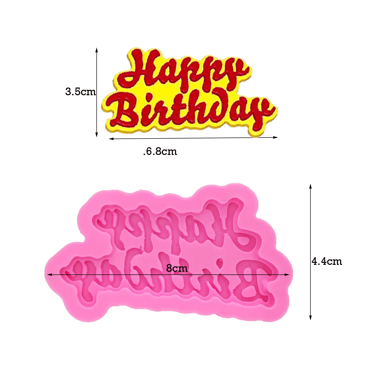 Happy Birthday Silikónové Fondant Formy Cake Zdobenie Nástroje list DIY Pečenie Silikónové tortu formovať čokoládu gumpaste moluld T1174