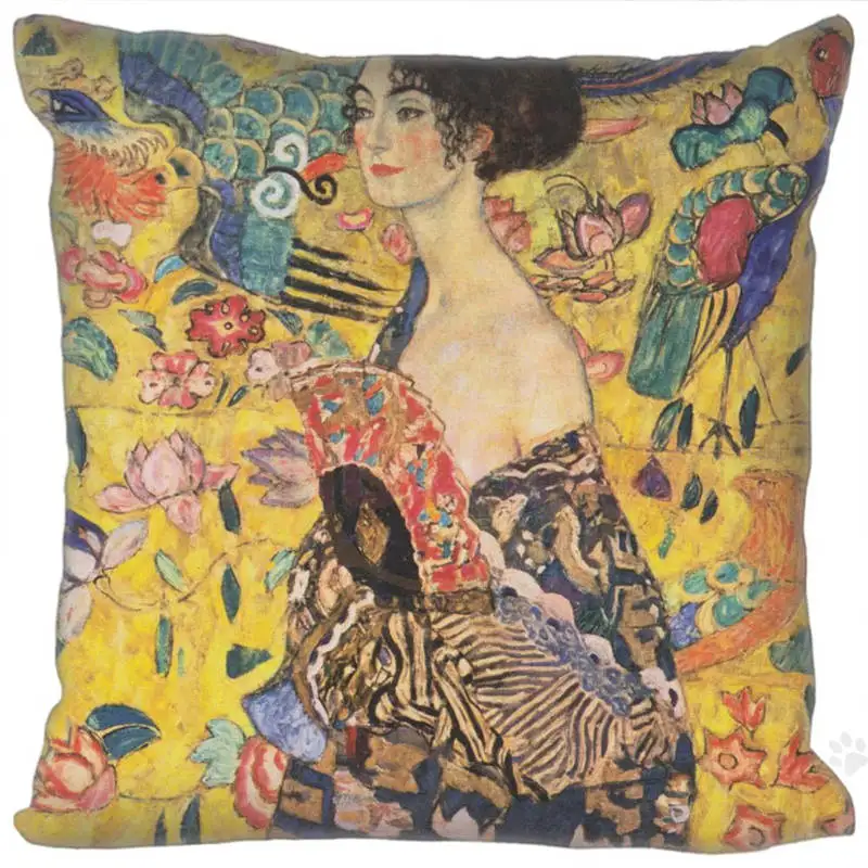 Hot Predaj Gustav Klimt Kiss Námestie obliečka na Vankúš Vlastné vrecko na Zips multi veľkosť Dekoratívne Objať obliečka na Vankúš