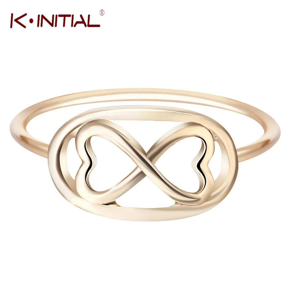 Kinitial Infinity Prstene, Prívesky Šťastie 8 Krúžok Zlata, Striebra Plátovaného Koleno Ringfor ženy Strany Príslušenstvo Šperky