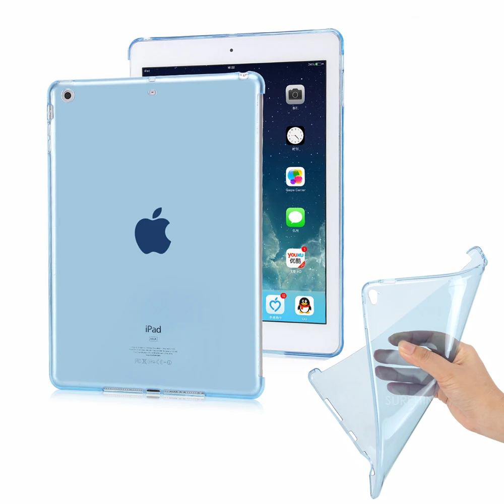 Krásny kryt pre apple ipad pro 10.5 prípade+jasné, mäkké, pružné spodnej časti chrbta+tpu originálne silikónové puzdro smart cover partner