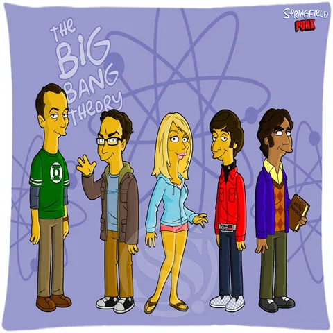 LUQI Módne Big Bang Theory obliečka na Vankúš 18 x 18 Zips Vankúš twin stranách