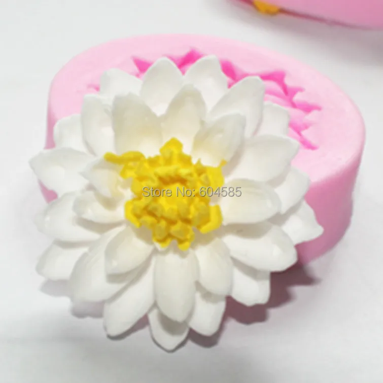 Mini 3D série * lotus fondant formy * Gum pasta plesní, * ručne vyrábané mydlo formy * čokoláda formy FM137
