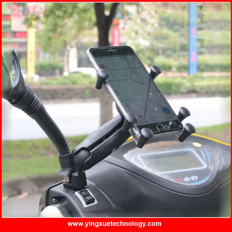 Motocykel, Skúter Zrkadlo Spätné Mount Univerzálne Uchytenie mobilného Telefónu Držiak pre 4-6 palcový Smart Telefóny a GPS
