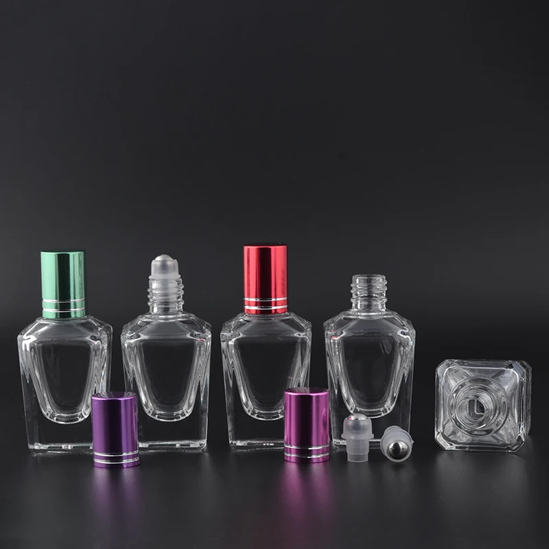 MUB - 15ml Mini Roztomilý Sklo Prenosné Parfum Fľašu S Roll-on&Prázdne Parfum Prípade Parfum Fľaše Prenosné Fľaše