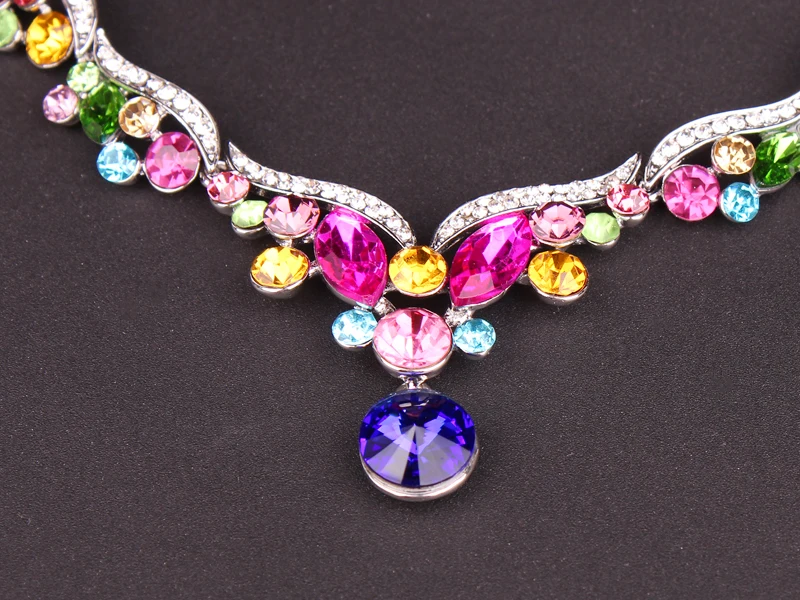 Móda Crystal Svadobné Šperky Sady pre Nevestu Náhrdelníky Náušnice Svadobné Party Kostým Šperky Set Doplnky, Dekorácie Ženy