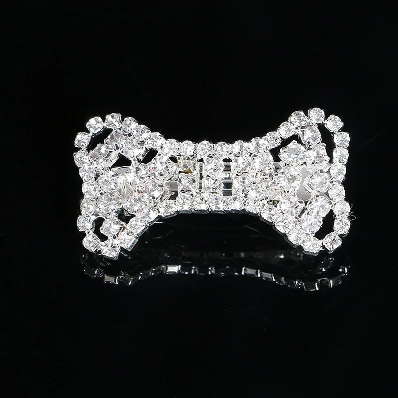Móda jasné, striebro drahokamu psa kosť pet vlasy barrette lady francúzskej barrette ornament šperky príslušenstvo doprava zadarmo 6pcs x