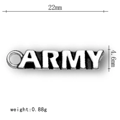 Môj tvar 60Pcs Malé Dekorácie Vojenské Série Čaro Slova Armády Kúzlo Šperky