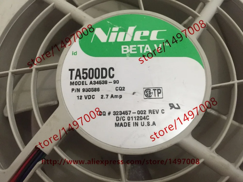 Nidec TA500DC A34538-90 CQ2 DC 12V 2.7 A 127x127x50mm Server Námestie ventilátor
