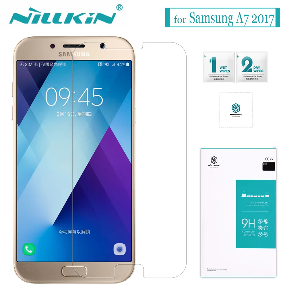 Nilkin pre Samsung Galaxy A7 2017 A720F Tvrdeného Skla Nillkin Úžasné H 0.33 mm Ultra Tenké Screen Protector Samsung A7 2017