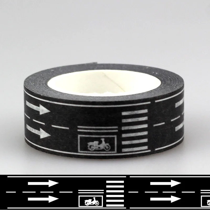 NOVÉ 4X 15mm, Čierny VYSOKÝ SPÔSOB Pásky nastaviť na Vianoce Tlač Plavidlá zápisník DIY Sticky Deco Maskovanie Japonský Papier Washi Páska 10 m