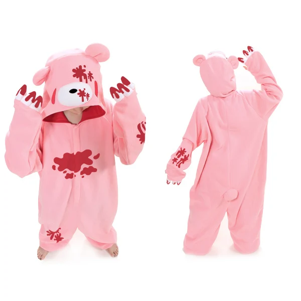 NOVÉ Japonskom Anime Gloomy medveď onesies zvierat vyhovuje Zvierat cosplay pyžamo pyžamo Pink/Black Bear Jumpsuit Dospelých Halloween Kostým