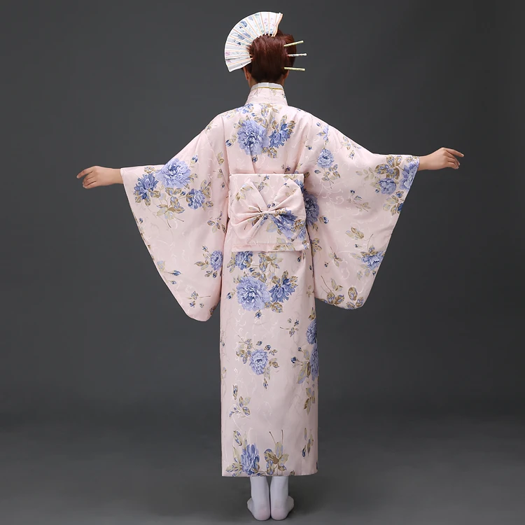 Nové Klasické Tradičné Japonské Ženy Yukata Kimono S Obi Fáze Výkonu Tanečné Kostýmy Jedna Veľkosť HW047