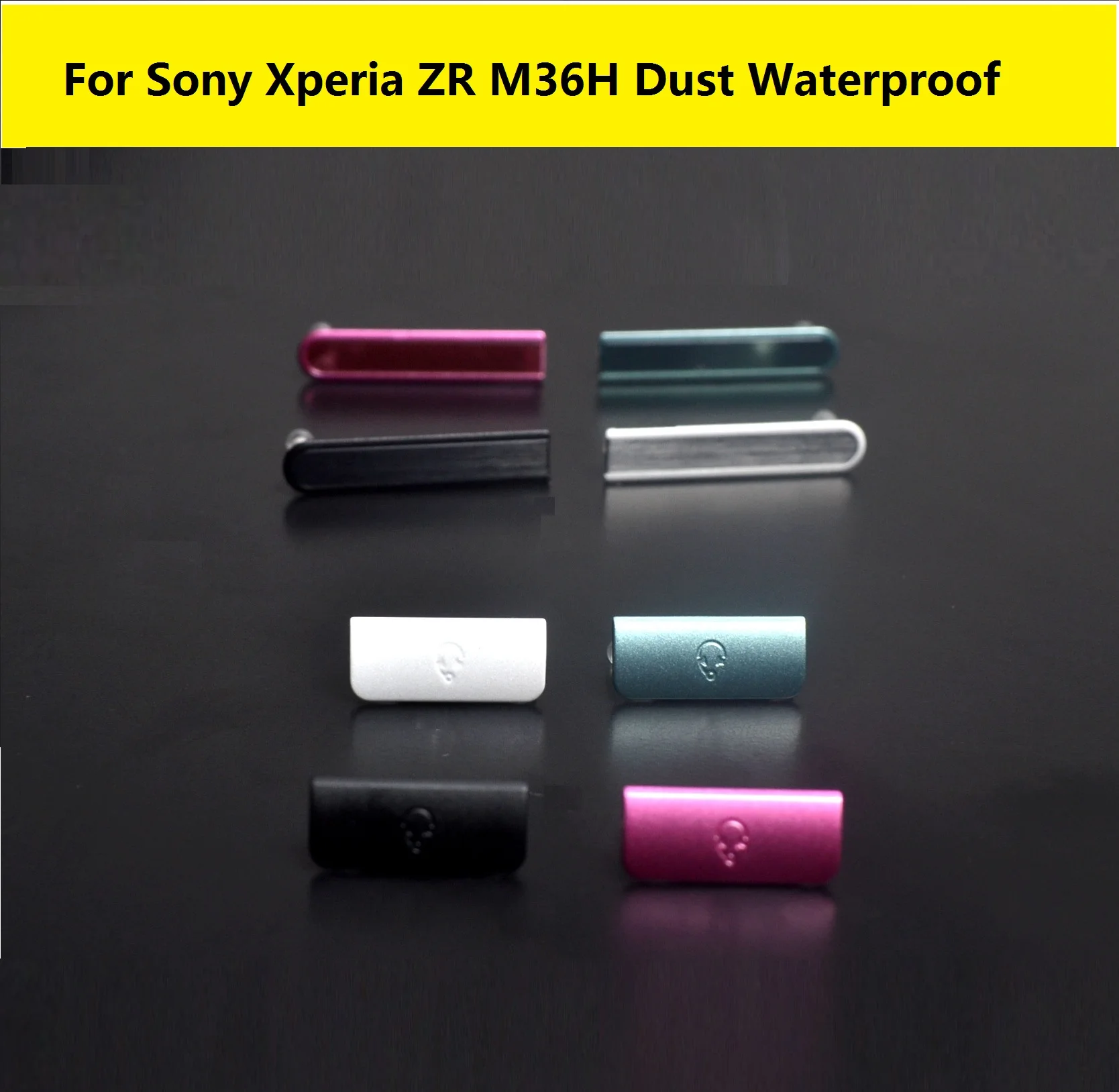 Nové Originálne M36h USB Nabíjanie Kryt & Slúchadlá Kryt Pre Sony Xperia ZR M36H USB & Slúchadlá prach Prach Nepremokavé Plug