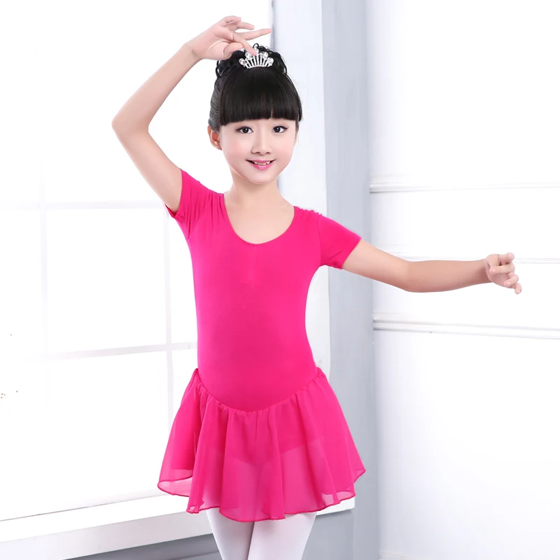 Nové Šifón Bavlna Deti Deti Gymnastické Obleky Bavlna Motýľ Kravatu Dieťa Balet Dievčatá Tutu Šaty Flexibilné Tutu Šaty